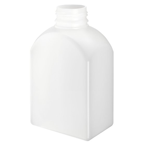 Bottle, 500 ml, transparent, polyethylene, rectangular, 2520/pallet-DP, 38 mm high, without cap