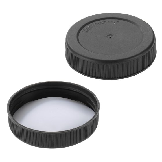 Cap, screw, liner, 51/R3, PTFE, black, 2000/box, for glass Jar