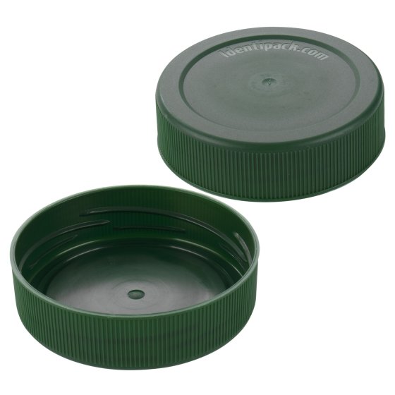 Cap, TO 66, green, polypropylene, PT 551, 800/box