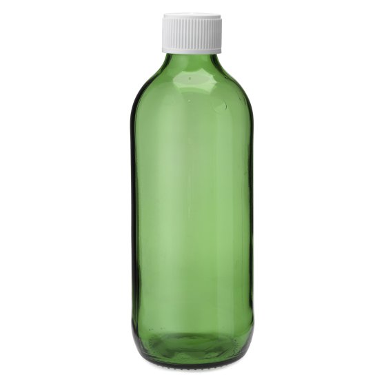 Flacon, 500 ml, verre vert, 31.5 mm, blanc, liner, 88/palette