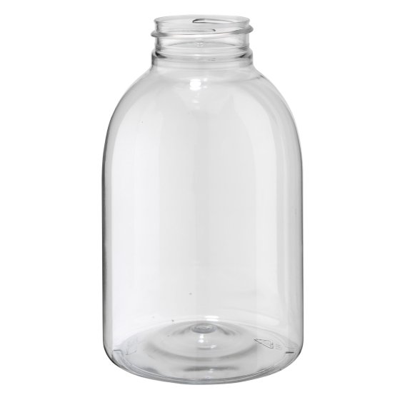 Flasche, 500 ml, transparent, PET, rund, 1638/Palette, 43 mm, SP400