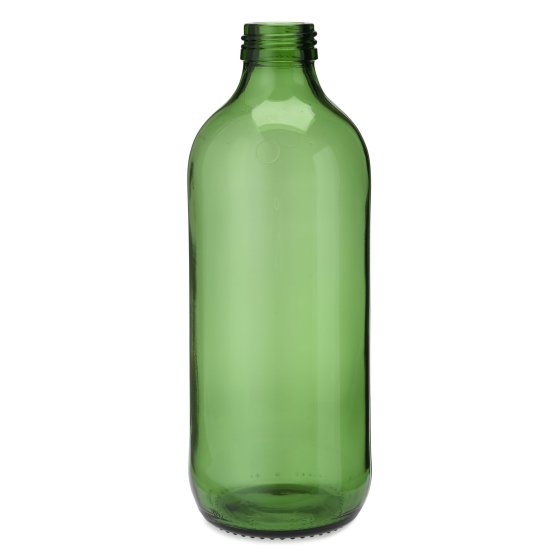 X Monsterfles, 500 ml, groen, glas, rond, 2827/pallet-DP+11 platen, 31.5 mm