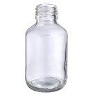 Bottle, 100 ml, clear, glass, round, 3168/pallet-DP, 28 mm