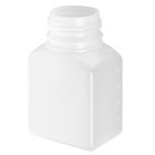Bottle, 125 ml, transparent, polyethylene, rectangular, 8050/pallet-DP, 38 mm high, without cap