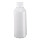 Bottle, 250 ml, transparent, polyethylene, 28 mm, white, liner, 77 boxes/pallet