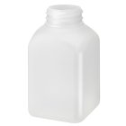 Bottle, 250 ml, transparent, polyethylene, square, 4680/pallet-DP, 38 mm, without cap