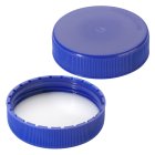Bouchon à vis, liner, 63 mm, polyéthylène mousse, bleu, 1000/carton, pour pot PE