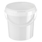 Bucket, 1,2 L, white, PP, plastic handle, 2400/pallet-DP