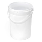 Bucket, 1 L, white, PP, + plastic handle, 2800/pallet
