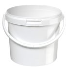 Bucket, 5,6 L, white, PP, 226*188*196 mm, + plastic handle, 1020/pallet-DP