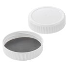 Cap, liner, TO 63, white, PTFE/EPE/PET 1.5 mm, PP, 1100/box
