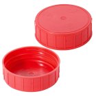 Cap, screw, 50 mm, red, polyethylene, for PP container 125 mm