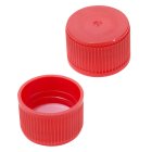 Cap, screw, liner, 31.5 mm + cone, PTFE, red, 2500/box, for glass bottle
