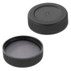 Cap, screw, liner, 38/R3, black, PTFE/EPE/PET, 3000/box, for glass jar