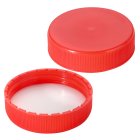 Cap, screw, liner, 63 mm, polyethylene foam, red, 1000/box, for PE Jar