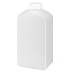 Flacon, 1000 ml, transparent, PE, 38 mm, blanc, liner, 25 cartons/palette