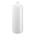 Flacon, 1000 ml, transparent, polyéthylène, 28 mm, blanc, liner, 20 cartons/palette