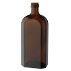 Flacon, 500 ml, verre brun, Meplat, 1176/palette-CP, 21/étage, 28 mm