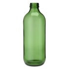 Flasche, 500 ml, grün Glas, rund, 2827/Pfandpalette+11 kunststoff Folien, 31.5 mm
