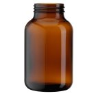 Jar, 1000 ml, amber, glass, round, 12/tray, 360/pallet-DP, GL68