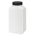 Jar, 1000 ml, transparent, PE, 63 mm, black, liner, 25 dozen/pallet