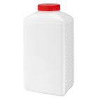 Jar, 2000 ml, transparent, PE, 63 mm, red, liner, 20 boxes/pallet