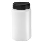 Jar, 375 ml, transparent, PE, 63 mm, black, foam liner, 77 boxes/pallet