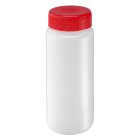 Jar, 500 ml, transparent, PE, 63 mm, red, 30 boxes/pallet