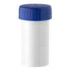 Monsterpot, specimen container, 60 ml, PP, wit, MS, blauwe dop 600/doos