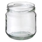 Pot, 380 ml, verre blanc, rond, 3718/palette,-DP+22 étagex TO 82